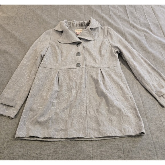 Toffee Apple Women's Jacket Button Up Lapel Dressy Textured Tapestry  Large - Picture 9 of 11